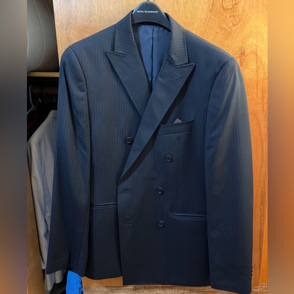 MICHAEL Michael Kors Men's Navy Pinstripe Blazer